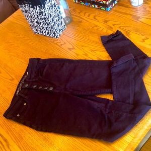 American Eagle Maroon Jeans Size 4 Short